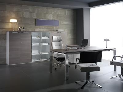Muebles de oficina a medida de aluminio y madera